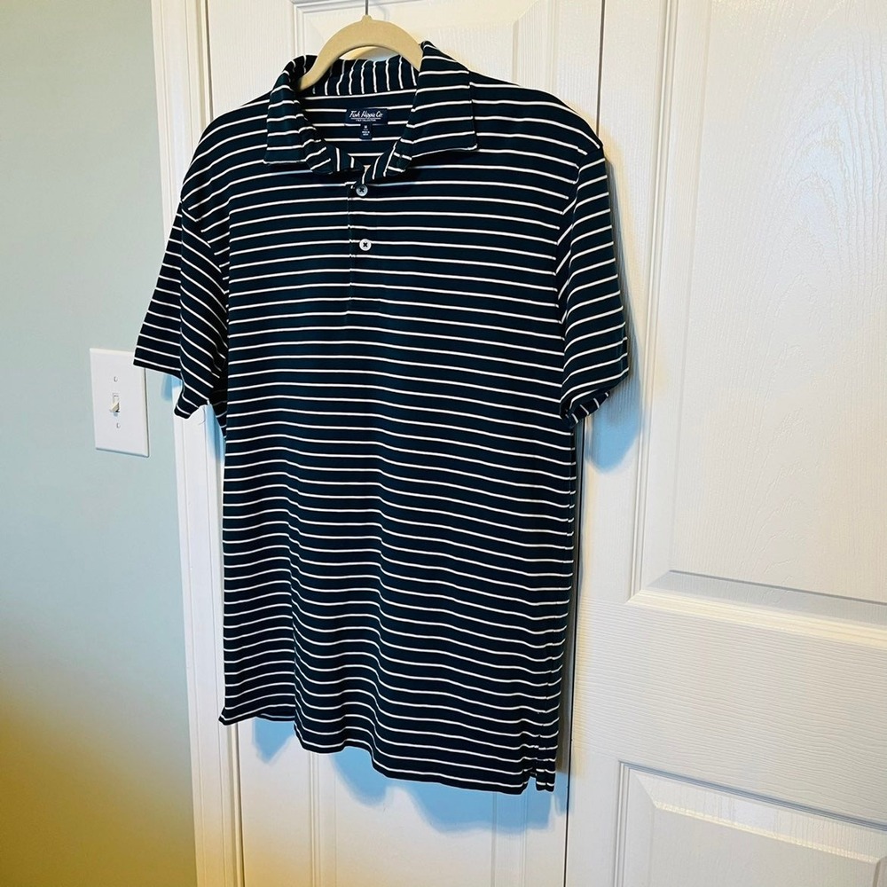 FISH HIPPIE mens polo‎ short sleeve shirt Size Medium